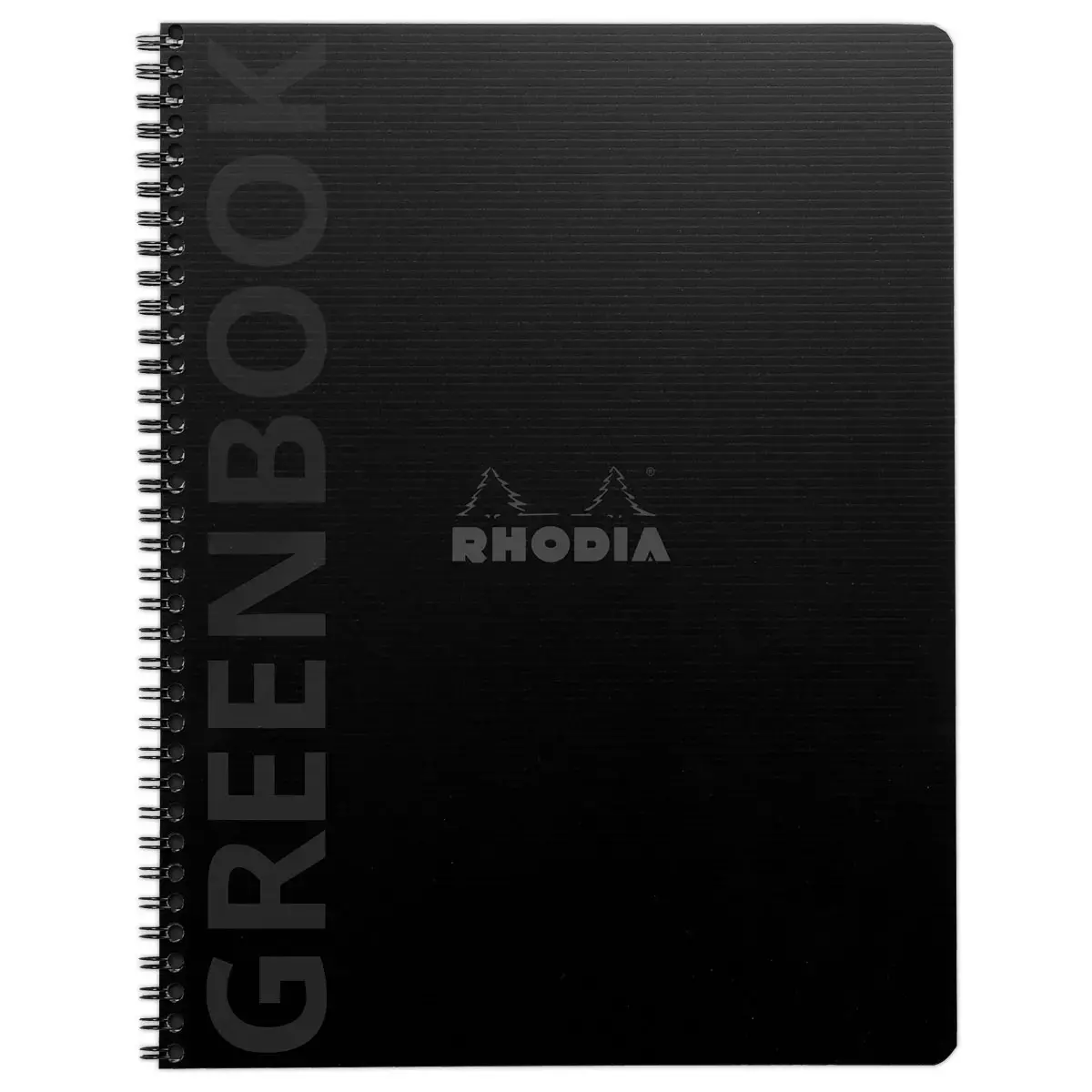 Cahier Rhodia polypropylène recyclé 160 pages A5+ Ligné. Noir