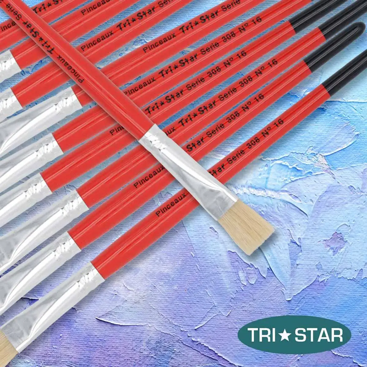 Brosse plate n°16 - OZ - en soie - peinture acrylique et à l'huile