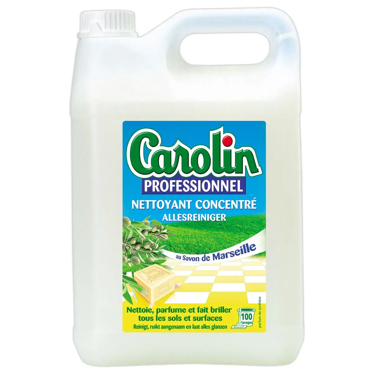 Nettoyant concentré multi-surfaces au savon de Marseille CAROLIN 5L