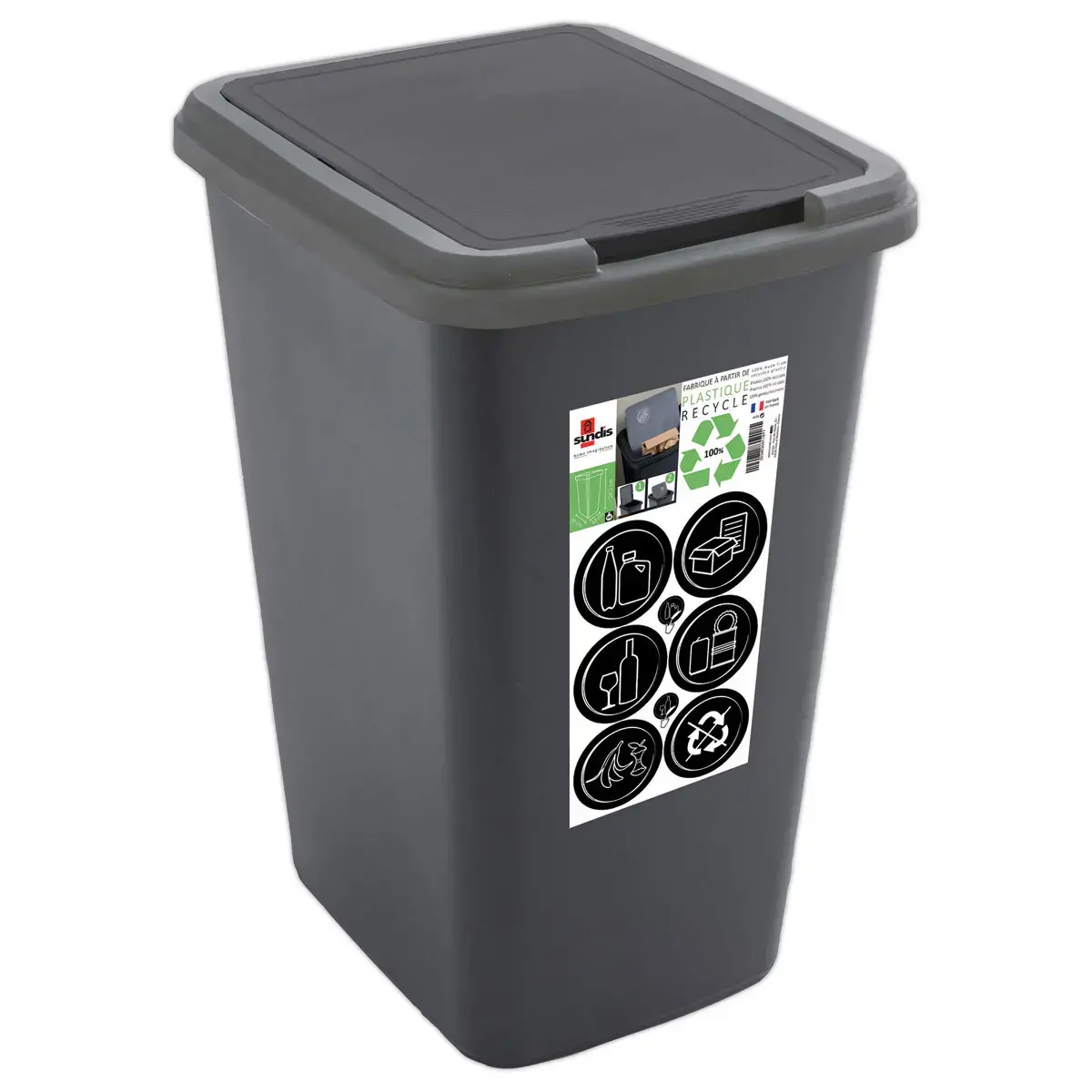 Poubelle de tri Green Bin - 50 L - SUNDIS 