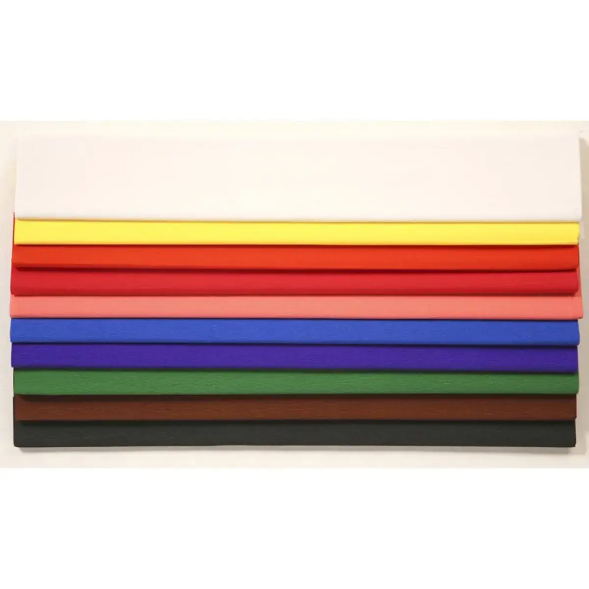 Capier crépon Clairefontaine 2,50 x 0,50 m - coloris assortis - 10 feuillles