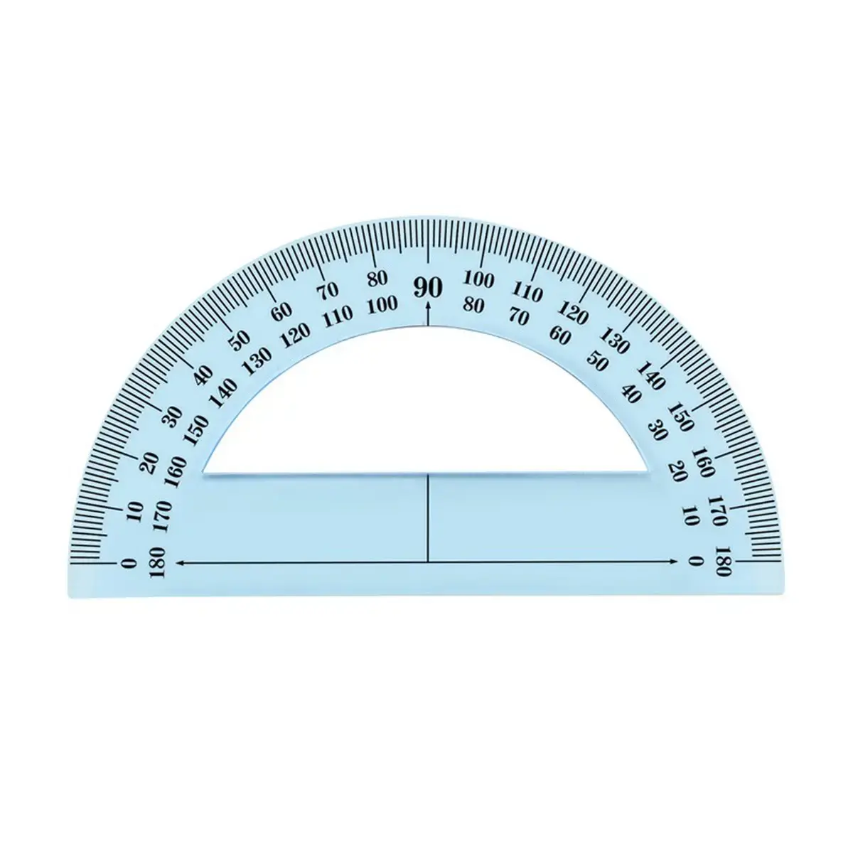 Rapporteur gradué Wonday - 180° - 12 cm - plastique transparent