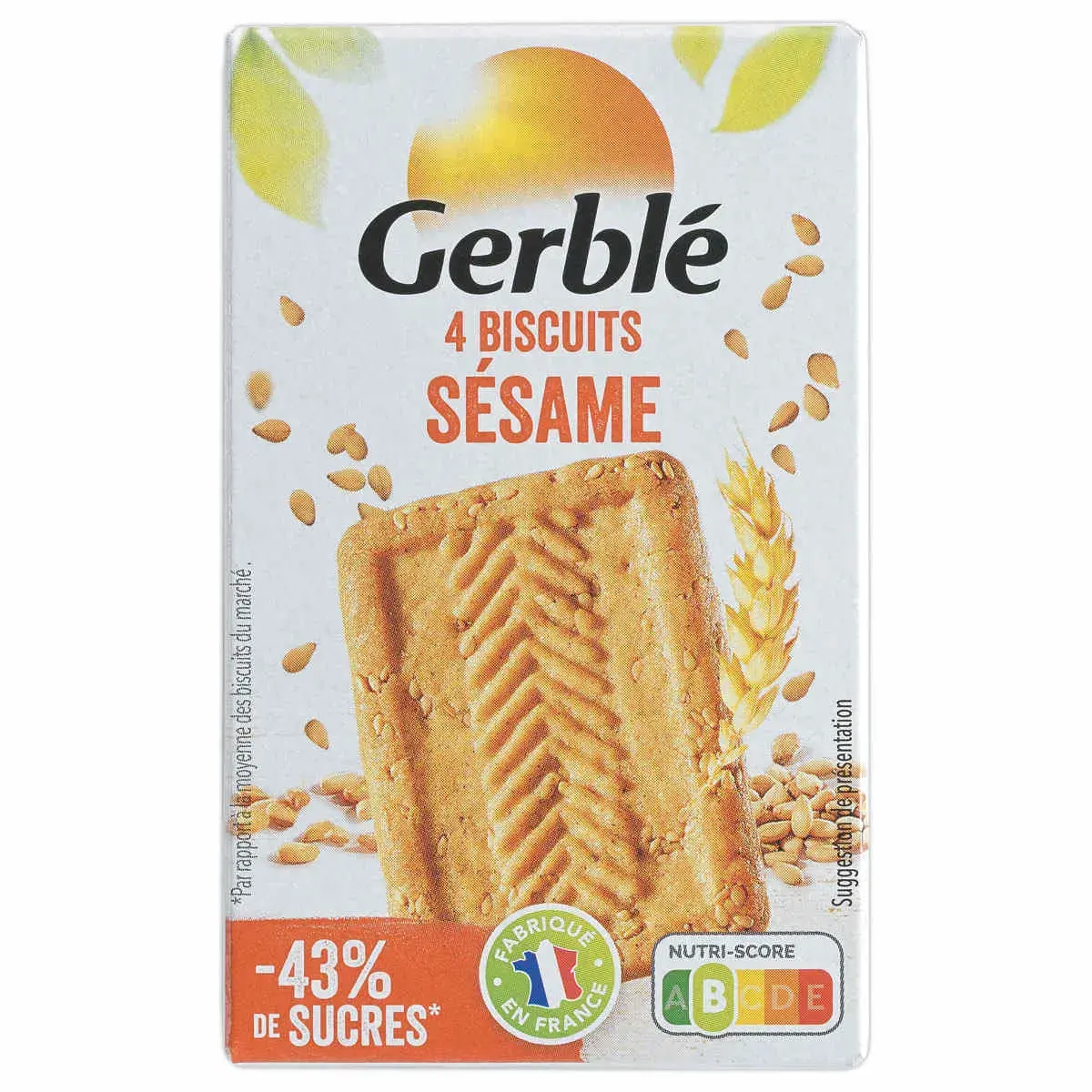 18 Sachets de 4 biscuits - Sésame - GERBLE