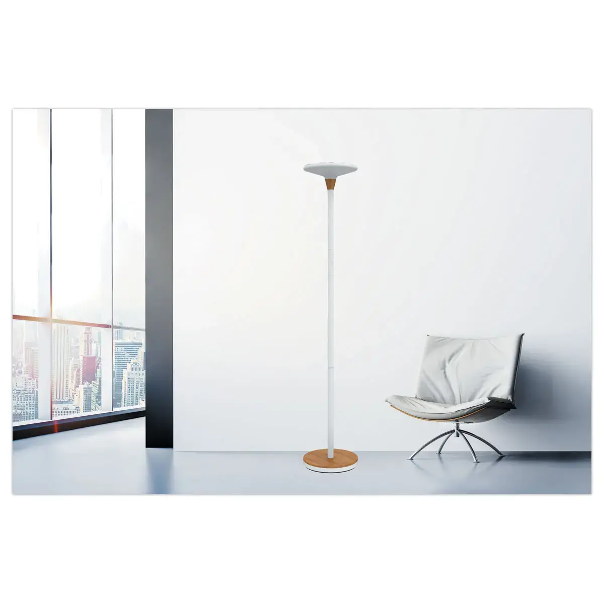 Lampadaire Baly Bamboo - LED - Blanc - UNILUX 