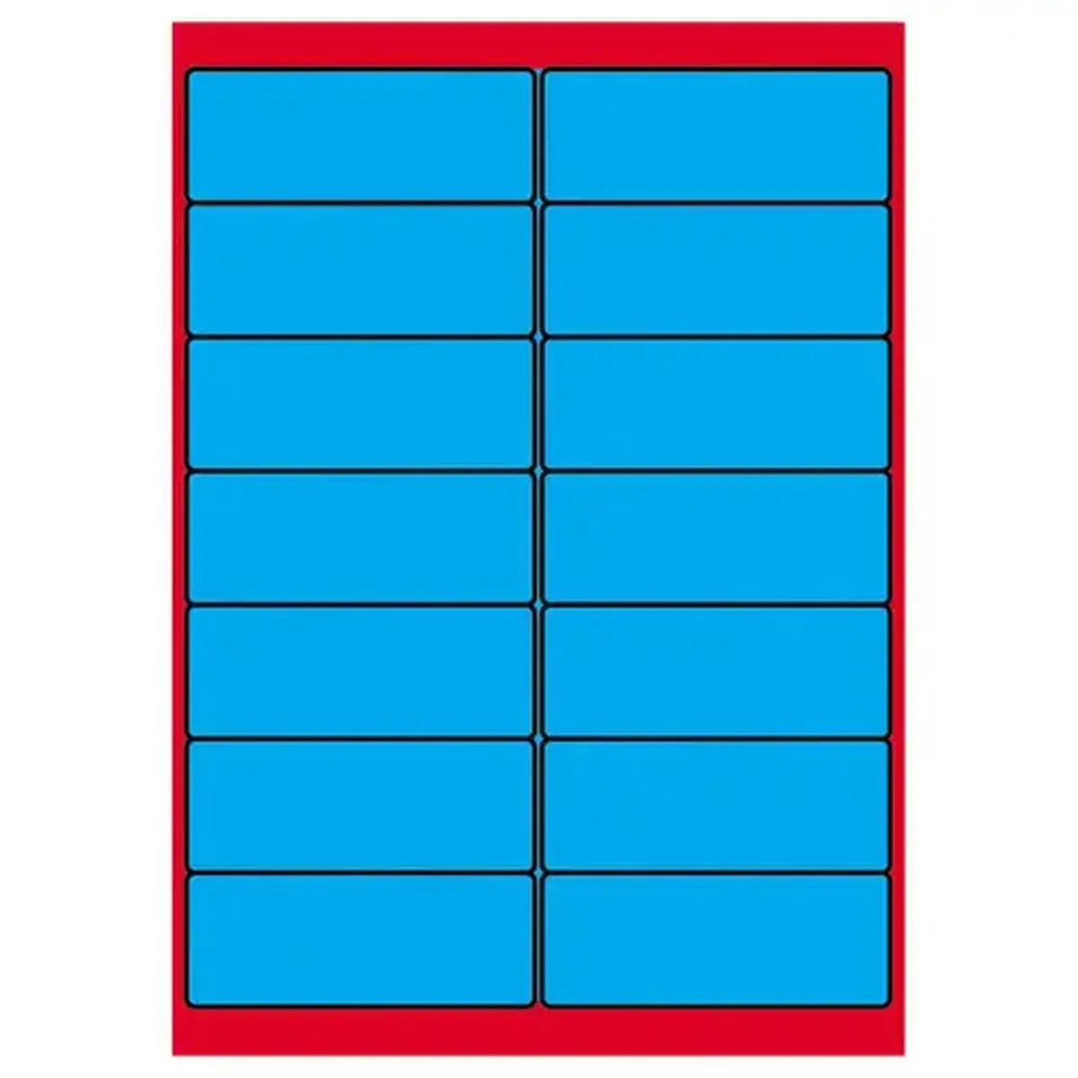 100 Planches d'étiquettes L99xH38,1 mm 1400 étiq/ boîte, bleu vif
