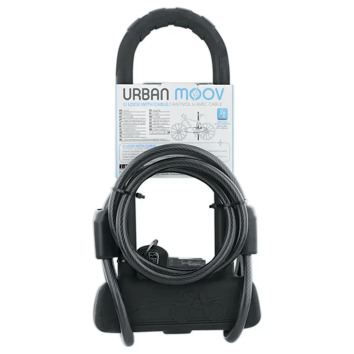 Antivol en U avec câble pour vélo/trottinette URBAN MOOV