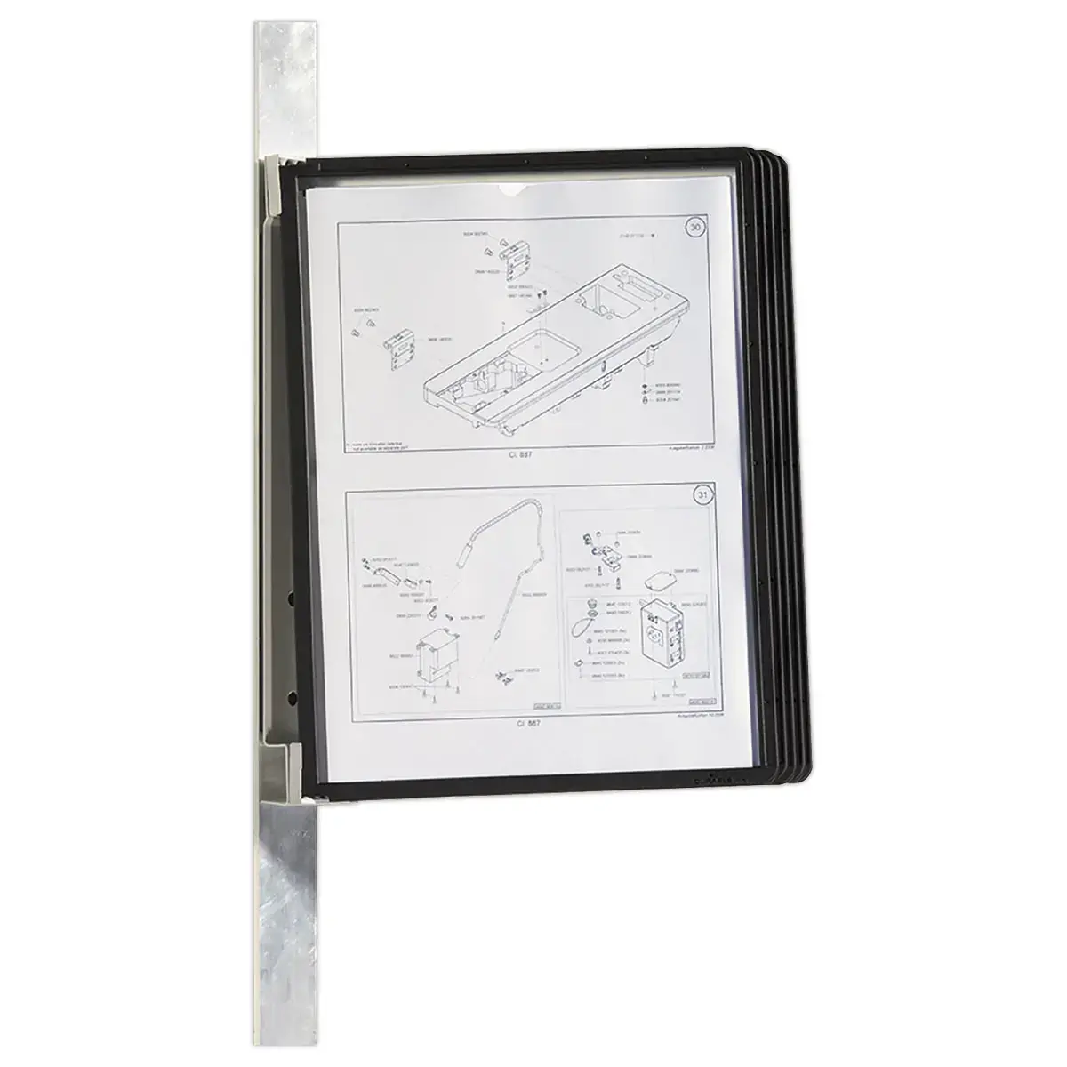 kit mural magnétique Vario 5 pochettesDURABLE