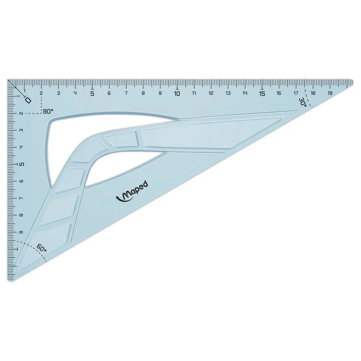 Equerre 60° grand côté 21 cm - GEOMETRIC, en plastique recyclé