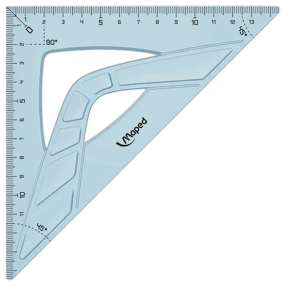 Equerre 45° hypoténuse 21 cm - GEOMETRIC, en plastique recyclé