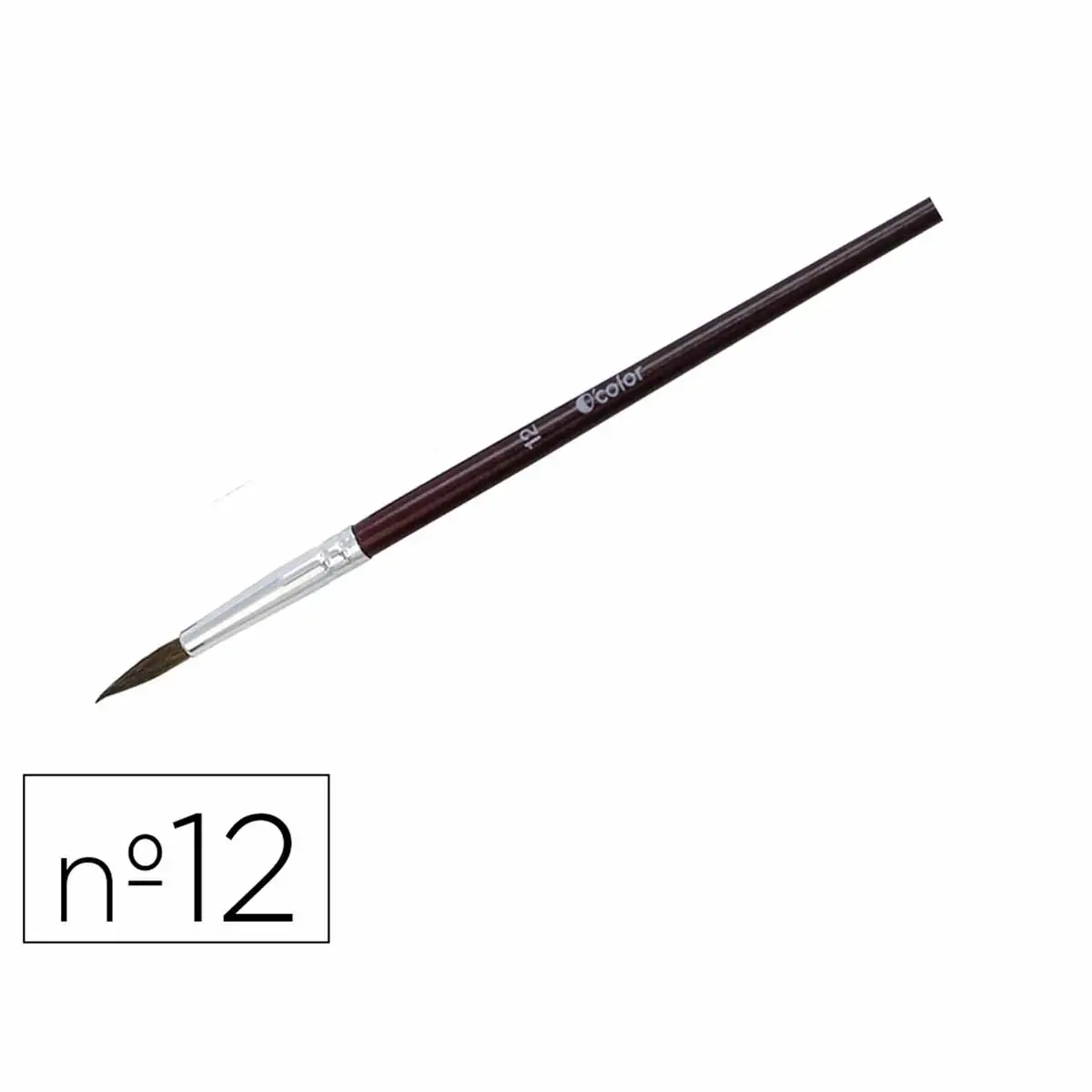 Pinceau gouache poil de poney n°12 O'color - lot de 10