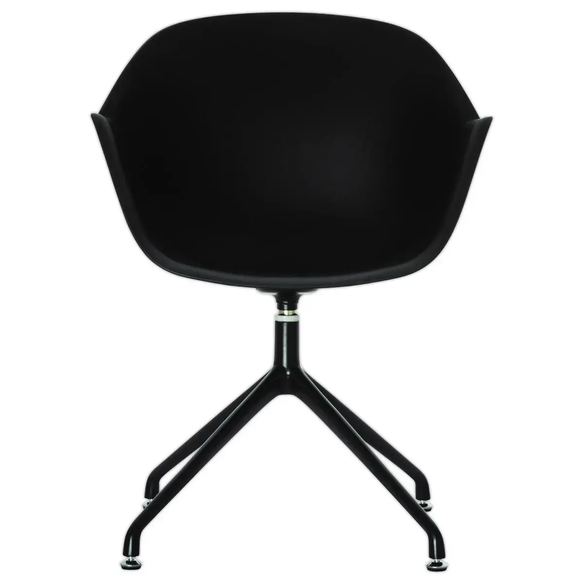 2 Fauteuils MOON Pivotants, 4 pieds noirsassise noire