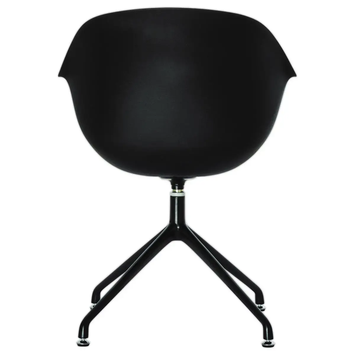 2 Fauteuils MOON Pivotants, 4 pieds noirsassise noire