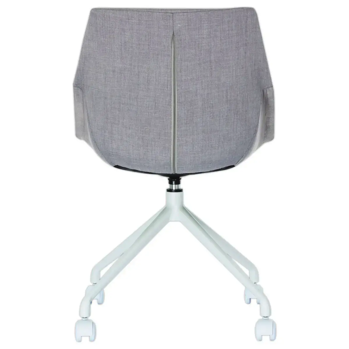 2 Chaises LUGE pivotantes &agrave; roulettes, 4pieds gris  assise gris 