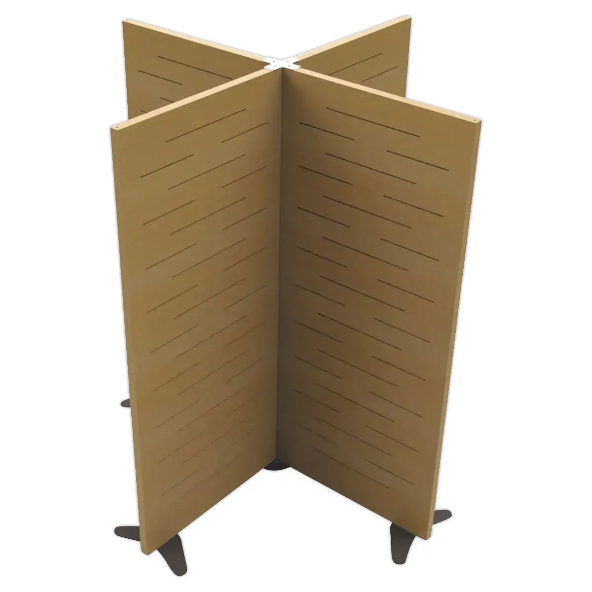 Cloison acoustique Hêtre H180cm montée