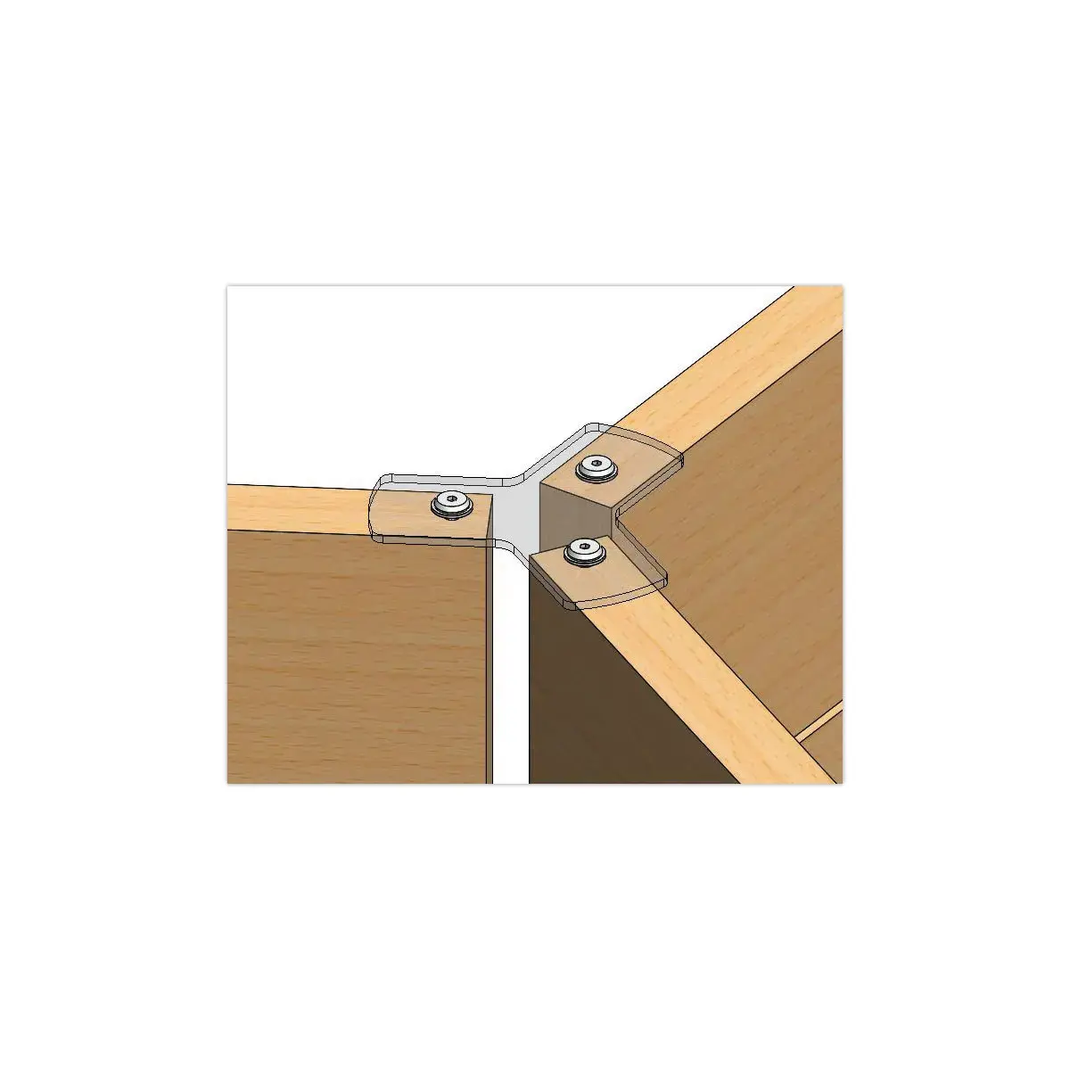 Kit de jonction pour 2, 3 ou 4 panneaux bois Paperflow montés