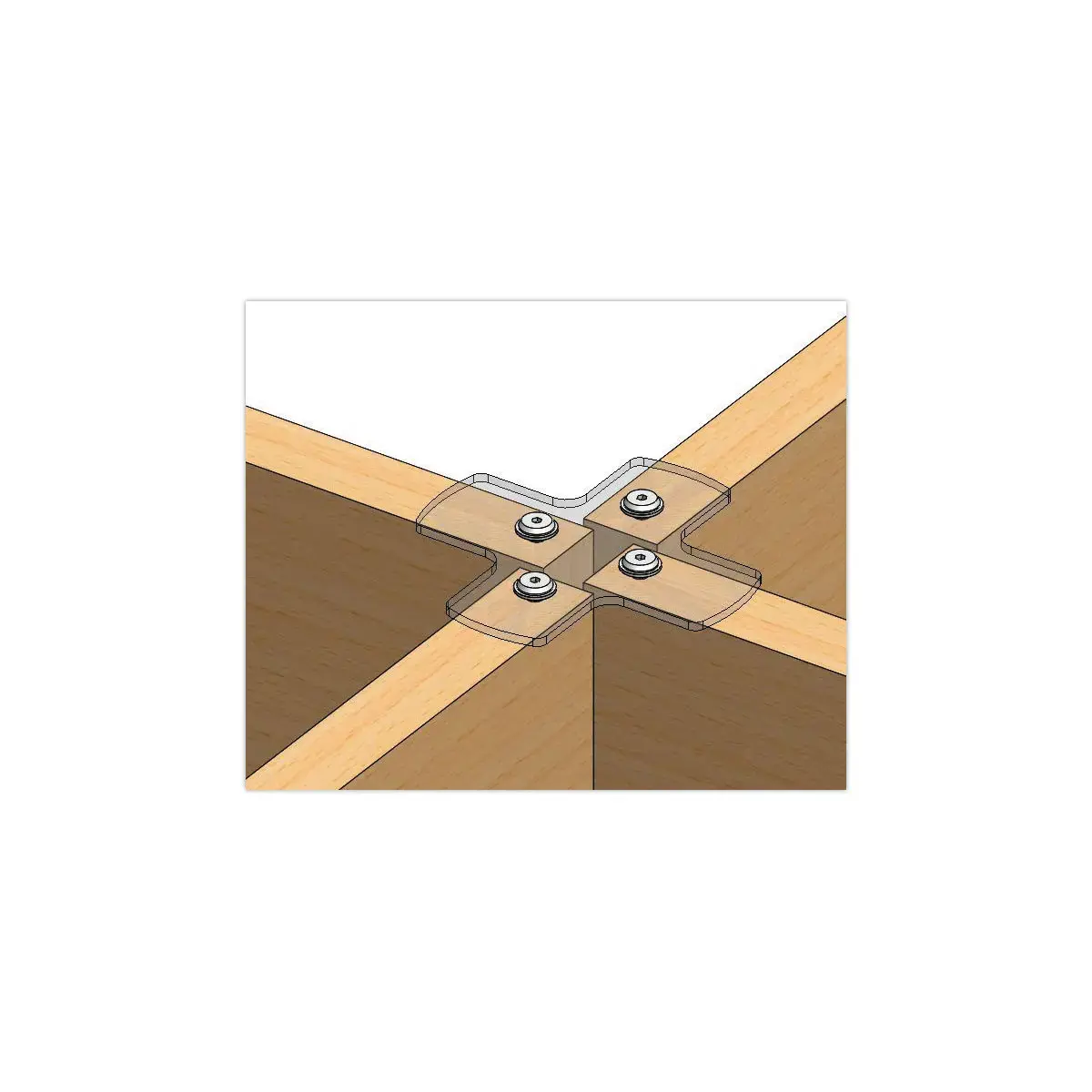 Kit de jonction pour 2, 3 ou 4 panneaux bois Paperflow montés