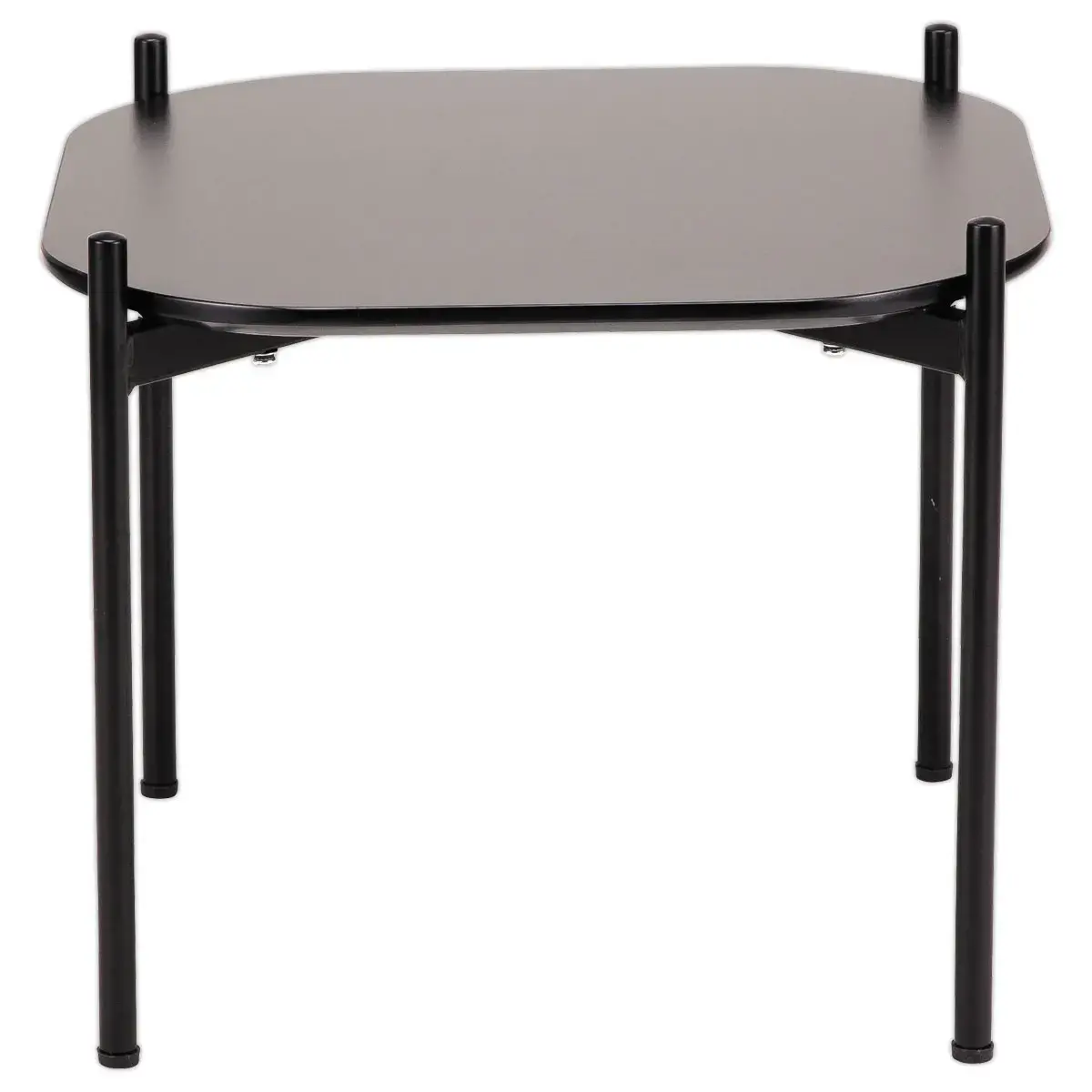 Table basse MEET 50 x 50 Noir pieds noirs