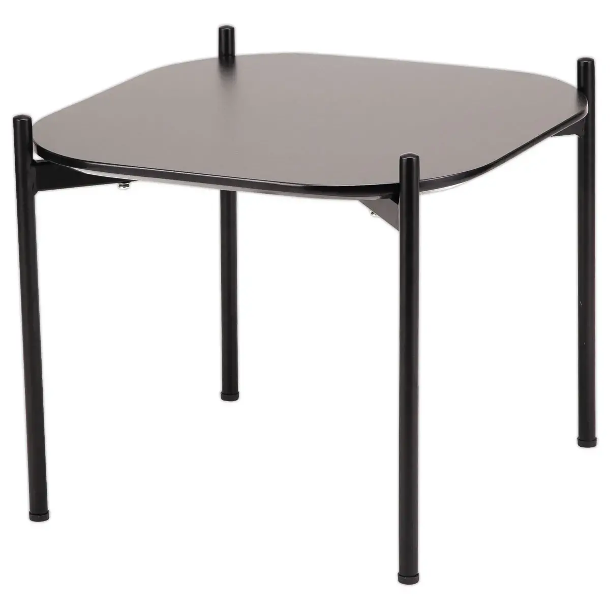 Table basse MEET 50 x 50 Noir pieds noirs montée