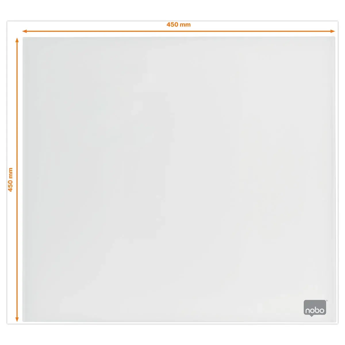 Tableau blanc en verre magnétique - 45 x 45 cm - NOBO