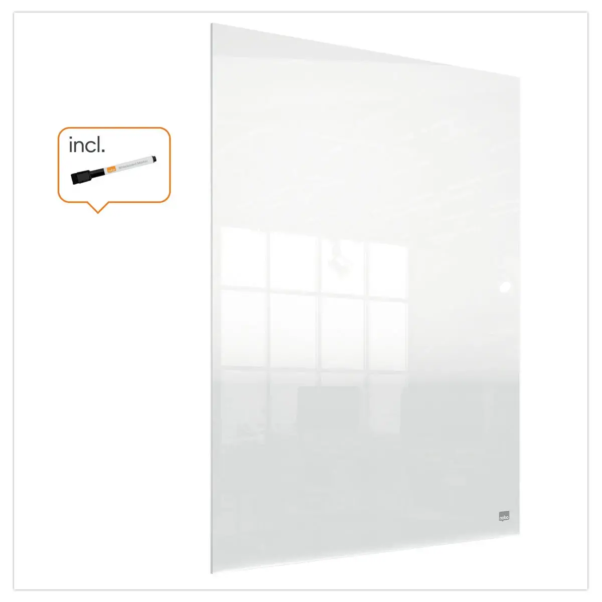 Tableau blanc en acrylique transparent - 60 x 45 cm - NOBO