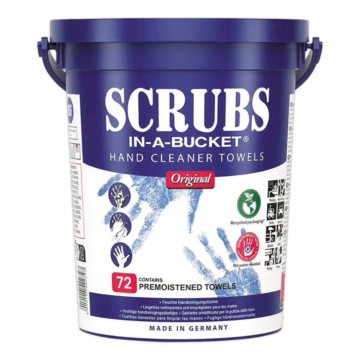 Lingettes nettoyantes mains en atelierSCRUBS