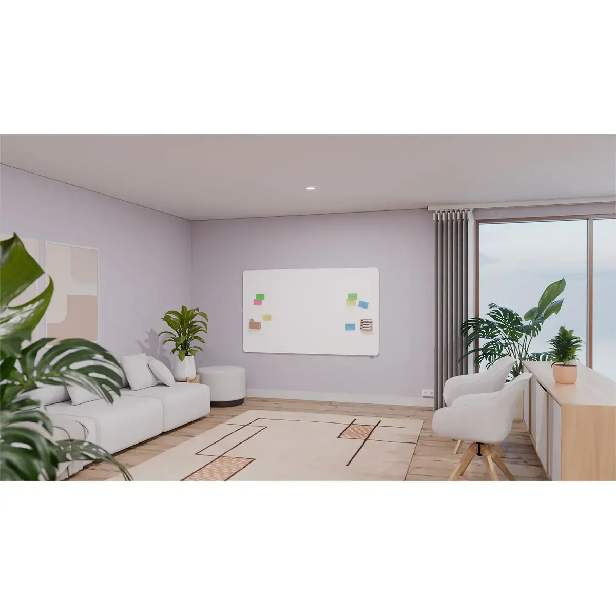 Tableau blanc sans cadre ESSENCE - Surface émaillée - 100 x 150 cm - Legamaster