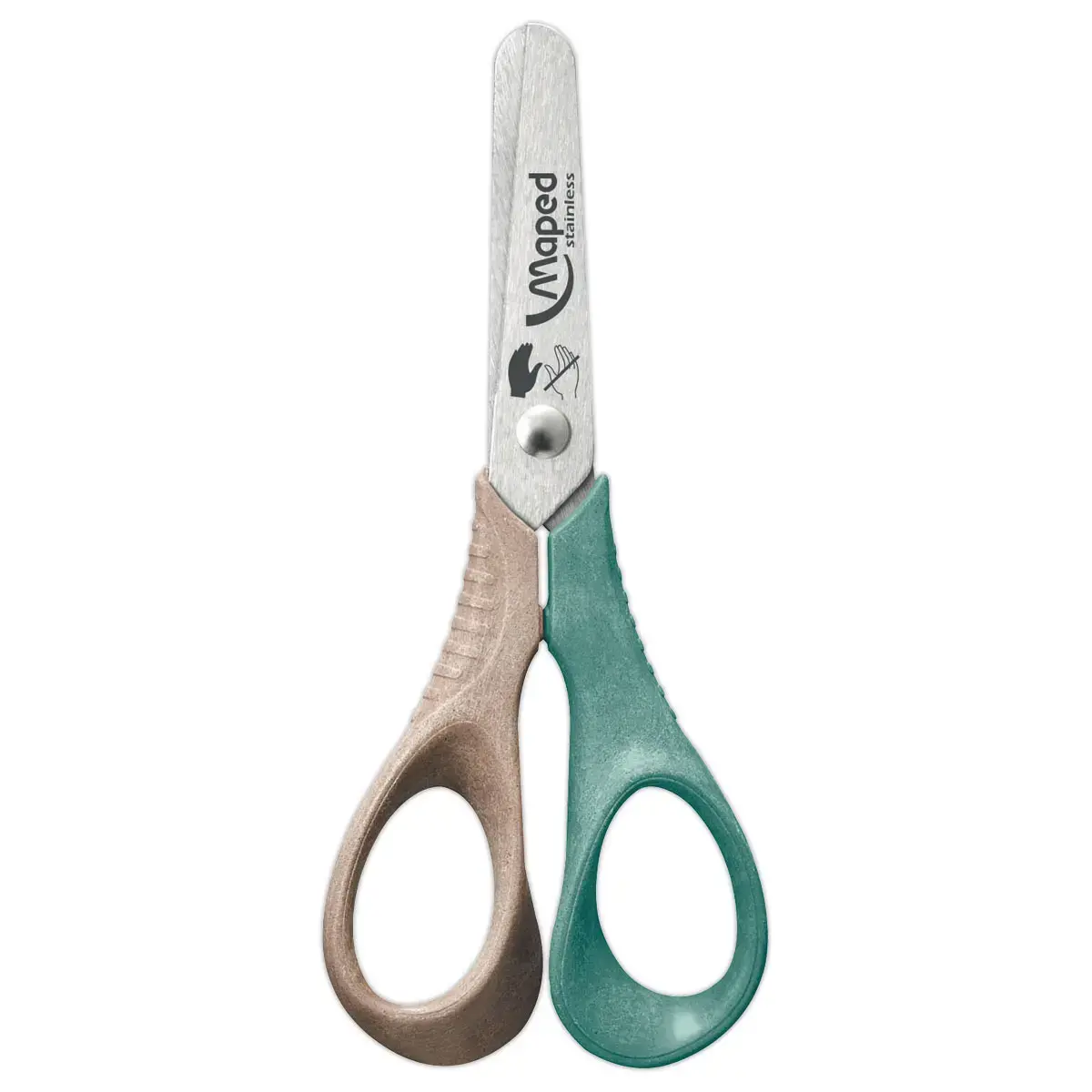 Ciseaux VIVO GAUCHER 12 cm SMILING PLANET, en bois FSC®, en présentoir
