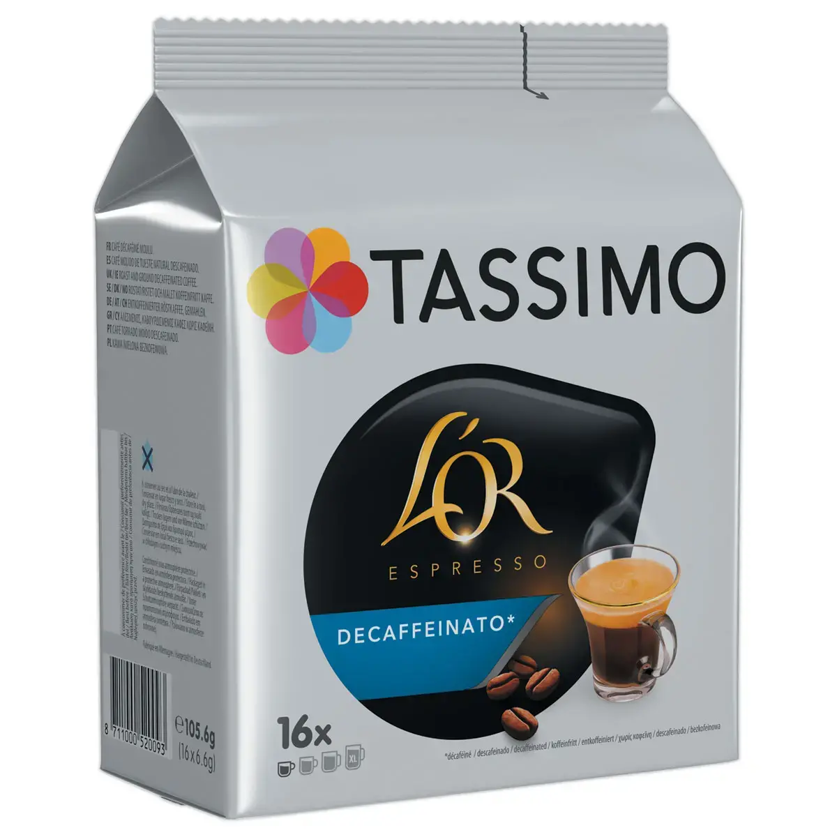 16 Doses Tassimo L'Or Espresso Decaffeinato 105,6g (16 T-discs) 