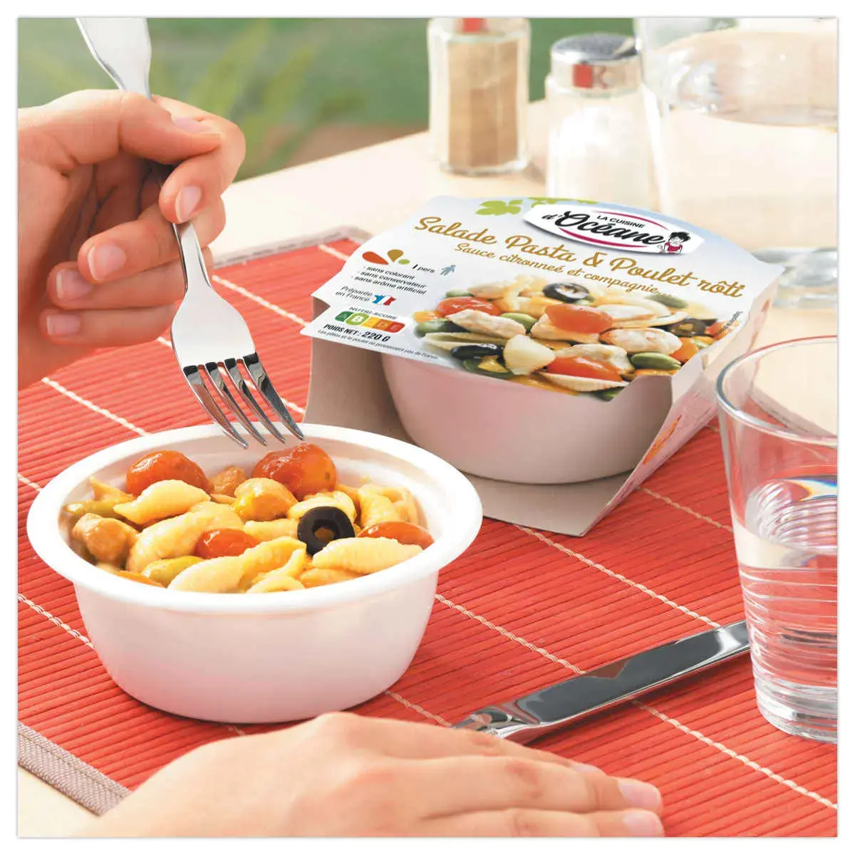 Salade - P&acirc;tes, poulet & zeste de citron - 220g - LA CUISINE D'OCEANE 