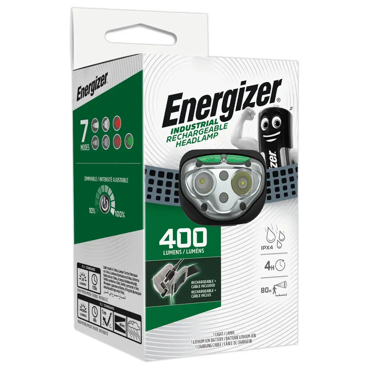 Lampe torche frontale Industrial pour casques - Rechargeable - ENERGIZER 