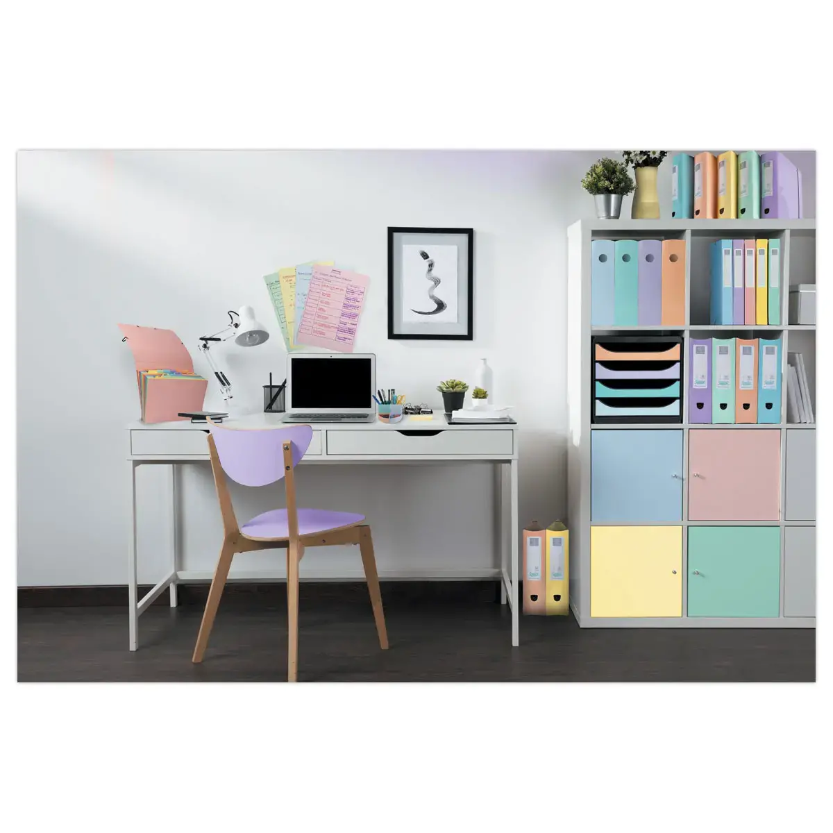 Classeurs dos arrondi 8 cm Aquarel - assortis - EXACOMPTA 
