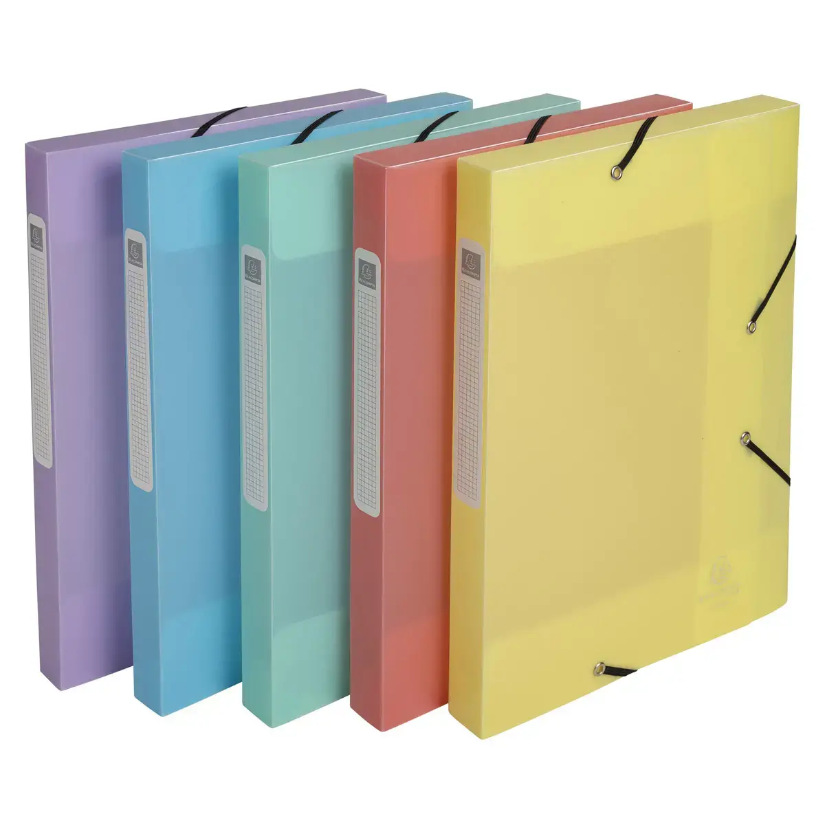 Boîte classement Chromaline A4 - dos 2,5 cm Pastel - Couleurs assortis - EXACOMPTA