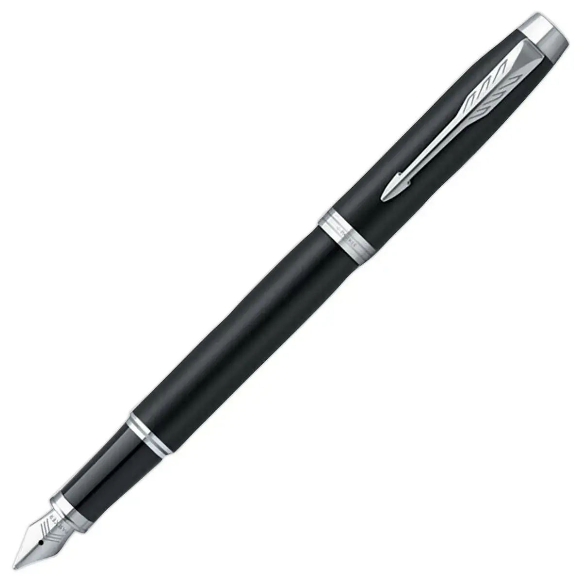 Stylo plume IM - Plume moyenne - Noir mat et finitions chrome - PARKER 
