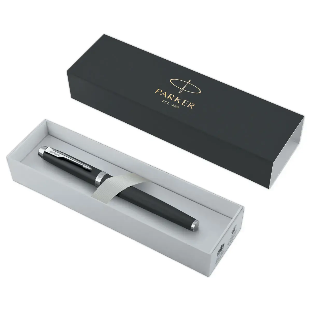 Stylo plume IM - Plume moyenne - Noir mat et finitions chrome - PARKER 