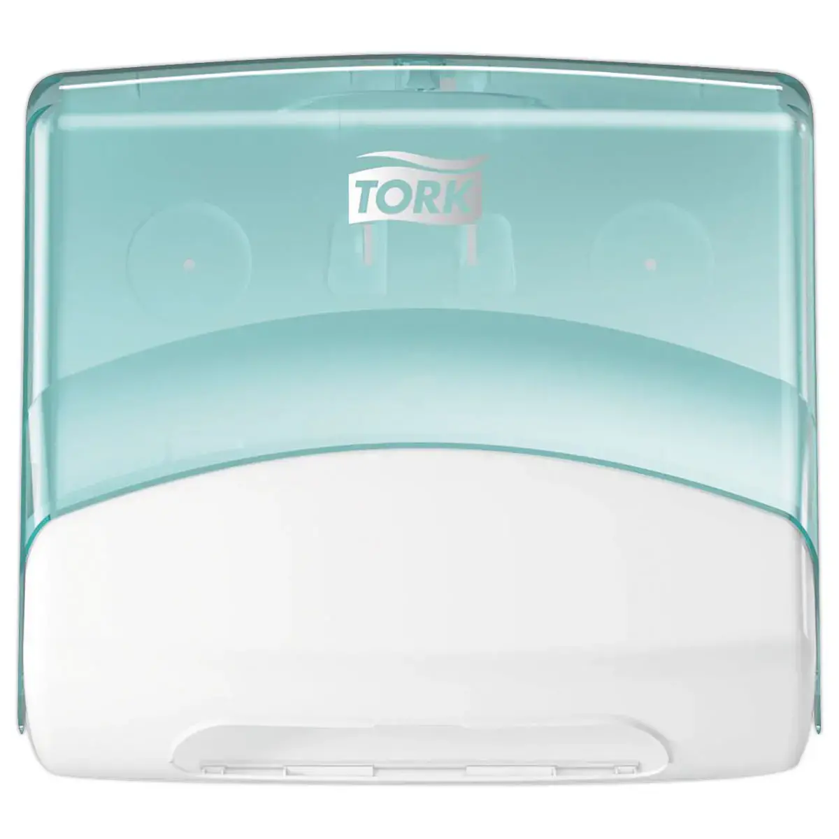 Distributeur pour papiers/Chiffons Pliés Top-Pak W4 - Blanc et turquoise - TORK