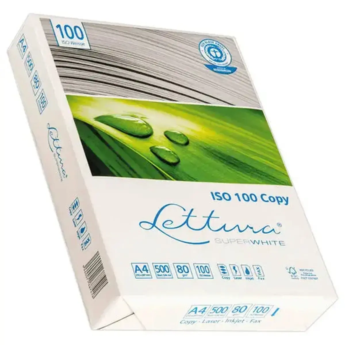 240 Papier Lettura A4 80G 100% recyclé blancheur 135 CIE