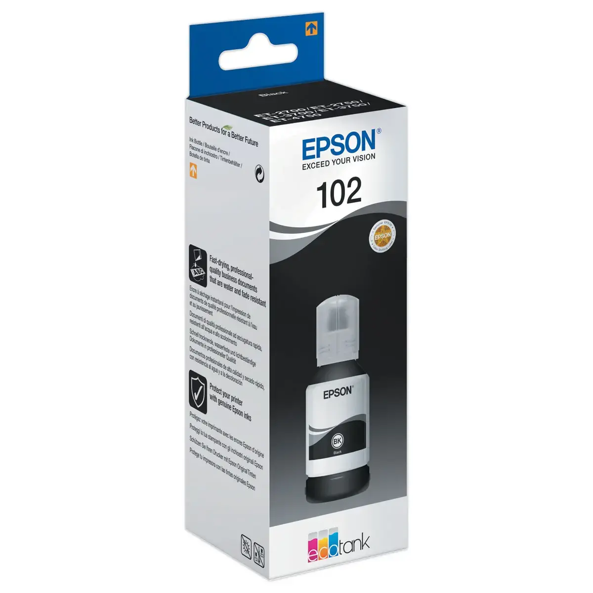Bouteille d'encre noir EPSON 102 ECOTANK 