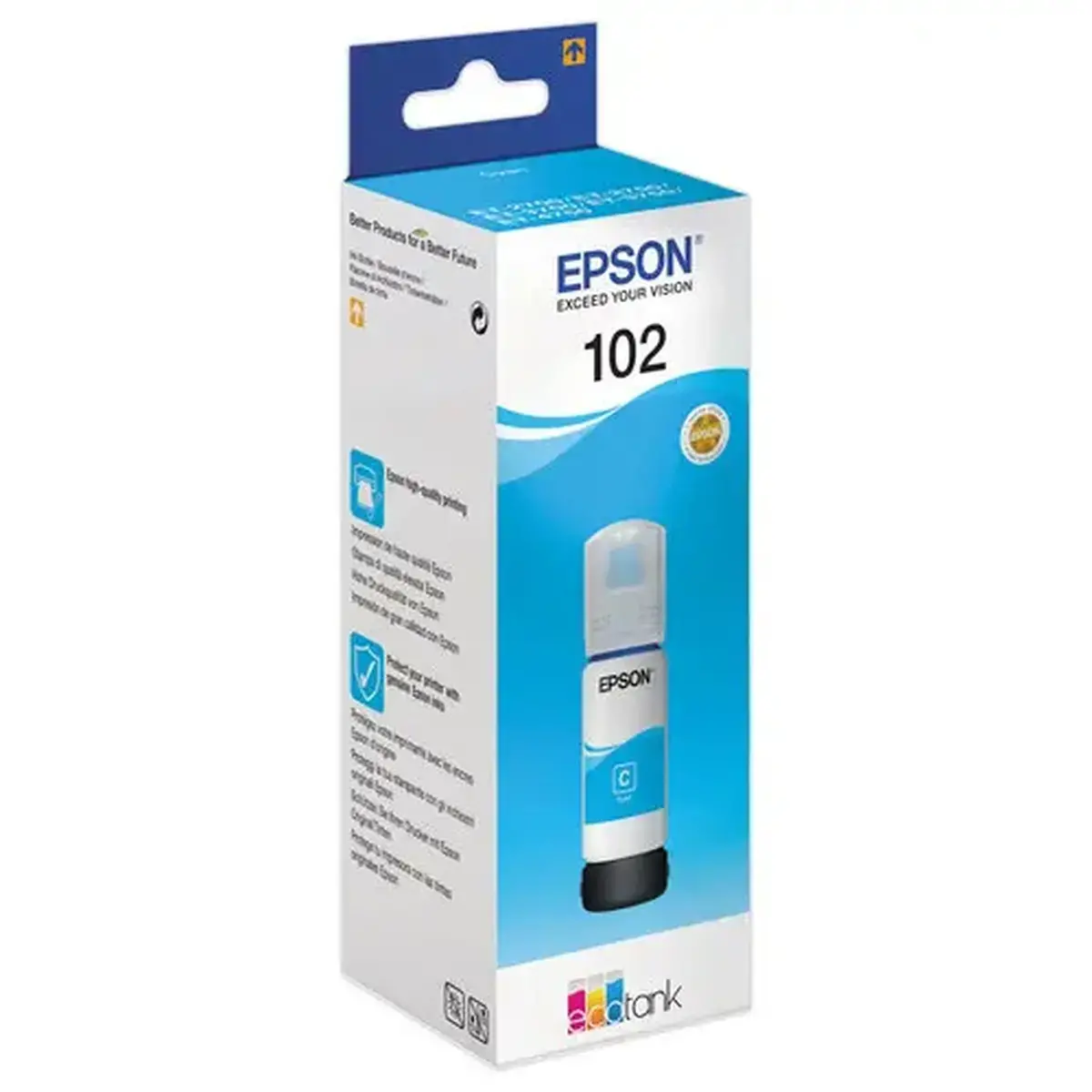 Bouteille d'encre cyan EPSON 102 ECOTANK 