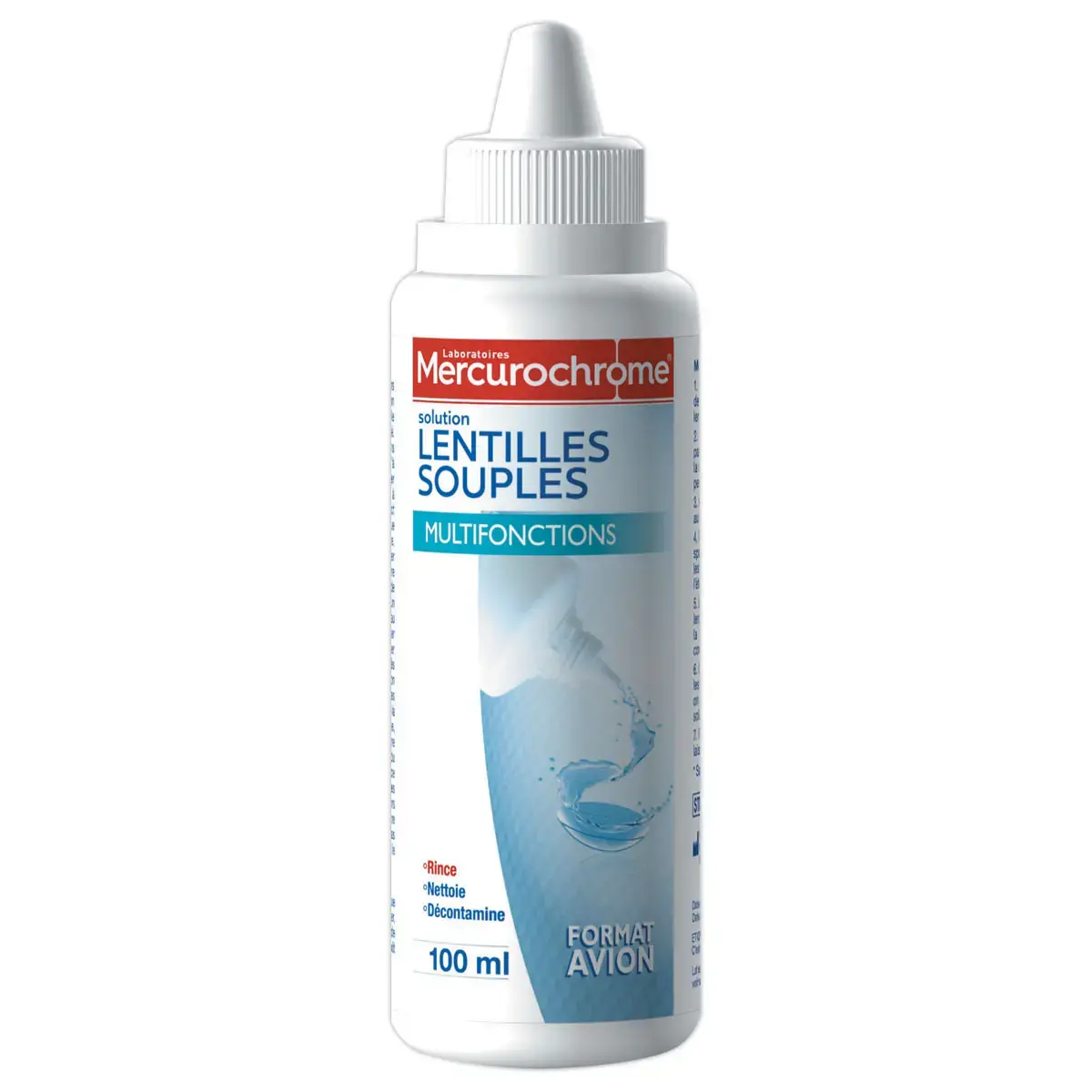 Solution lentilles souples 100ml - Mercurochrome