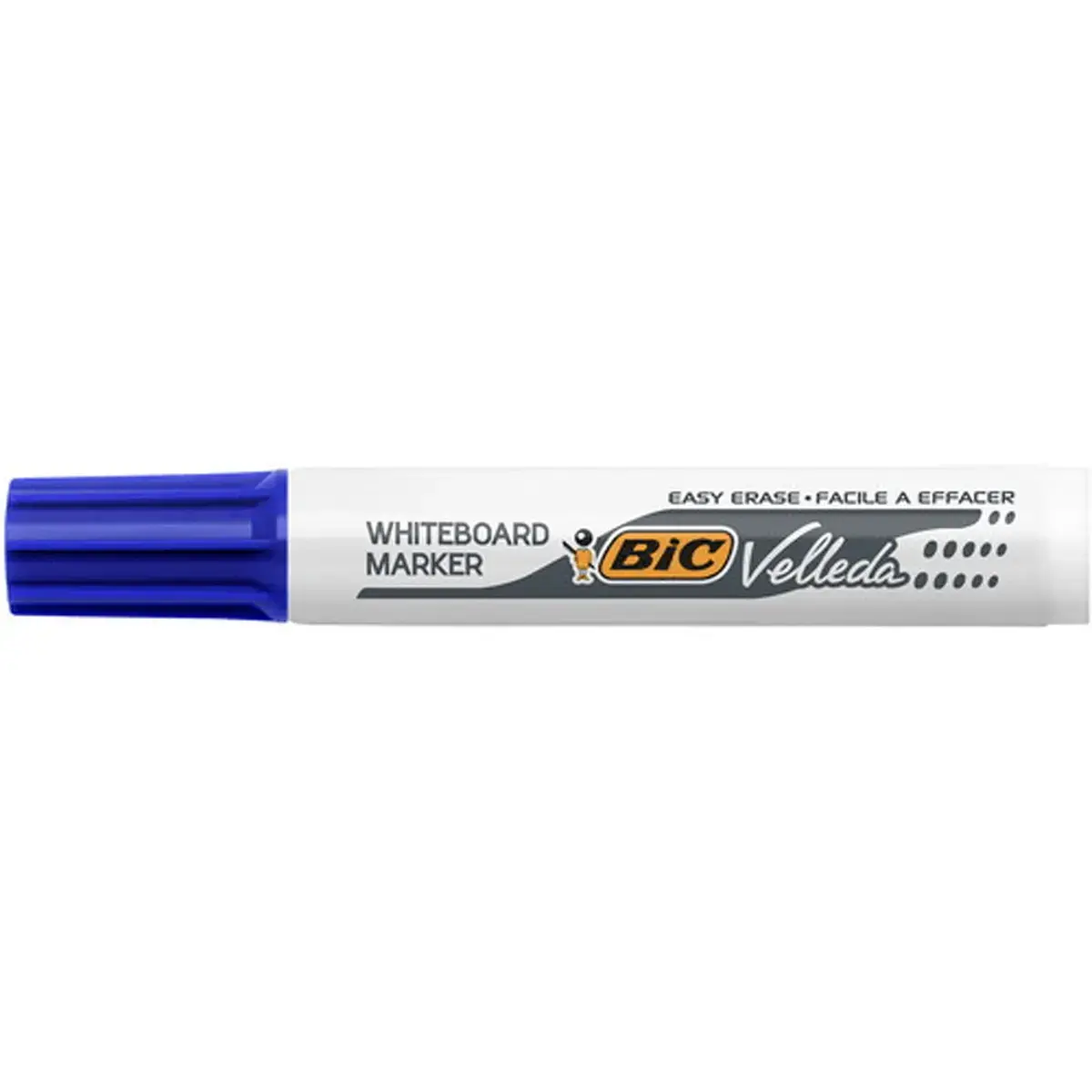 BIC Velleda 1791 Feutres pour Tableau Blanc Effaçables à Sec Pointe Large Biseautée - Bleu