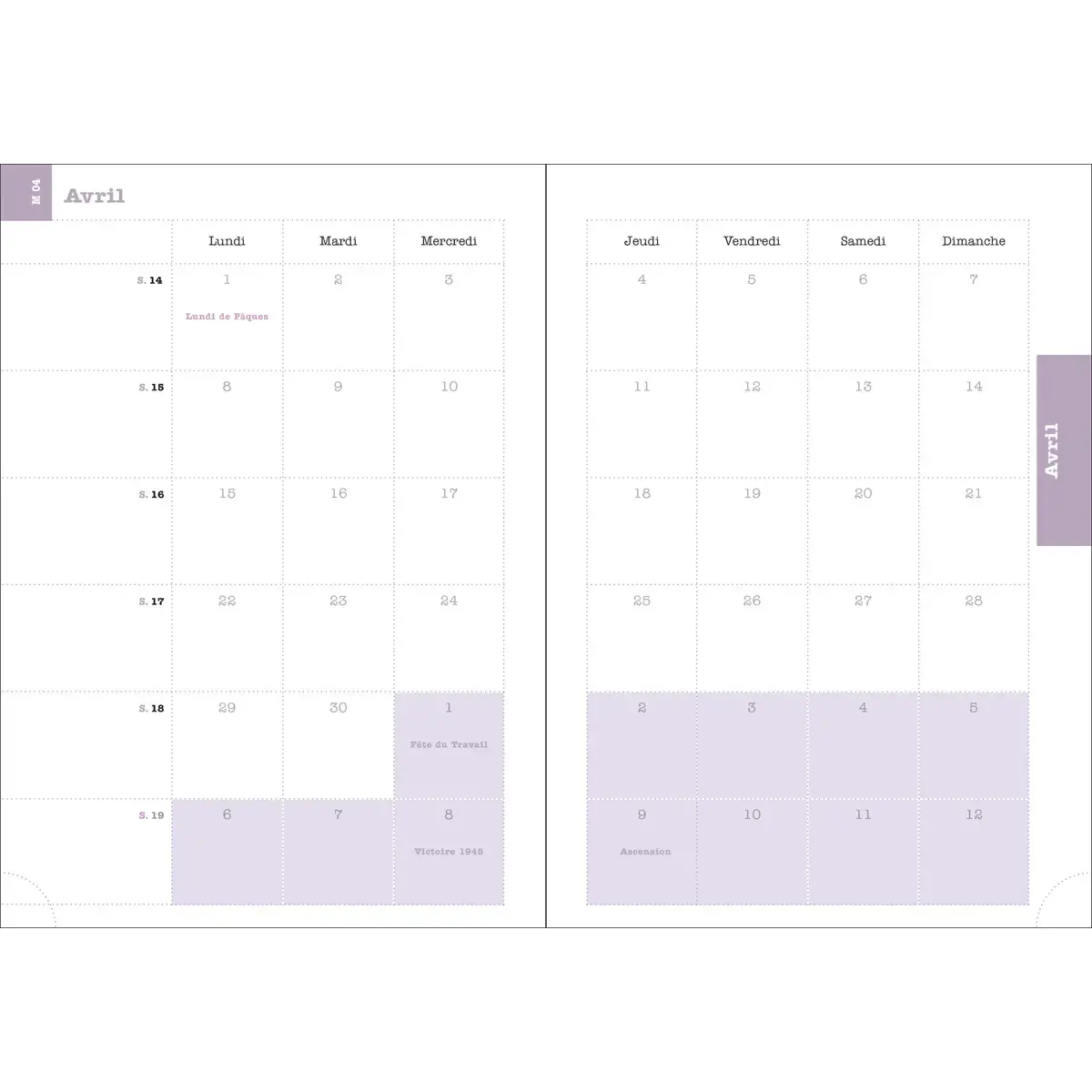 Agenda semainier Exacompta Color Design - 15 x 21 cm - Fleurs