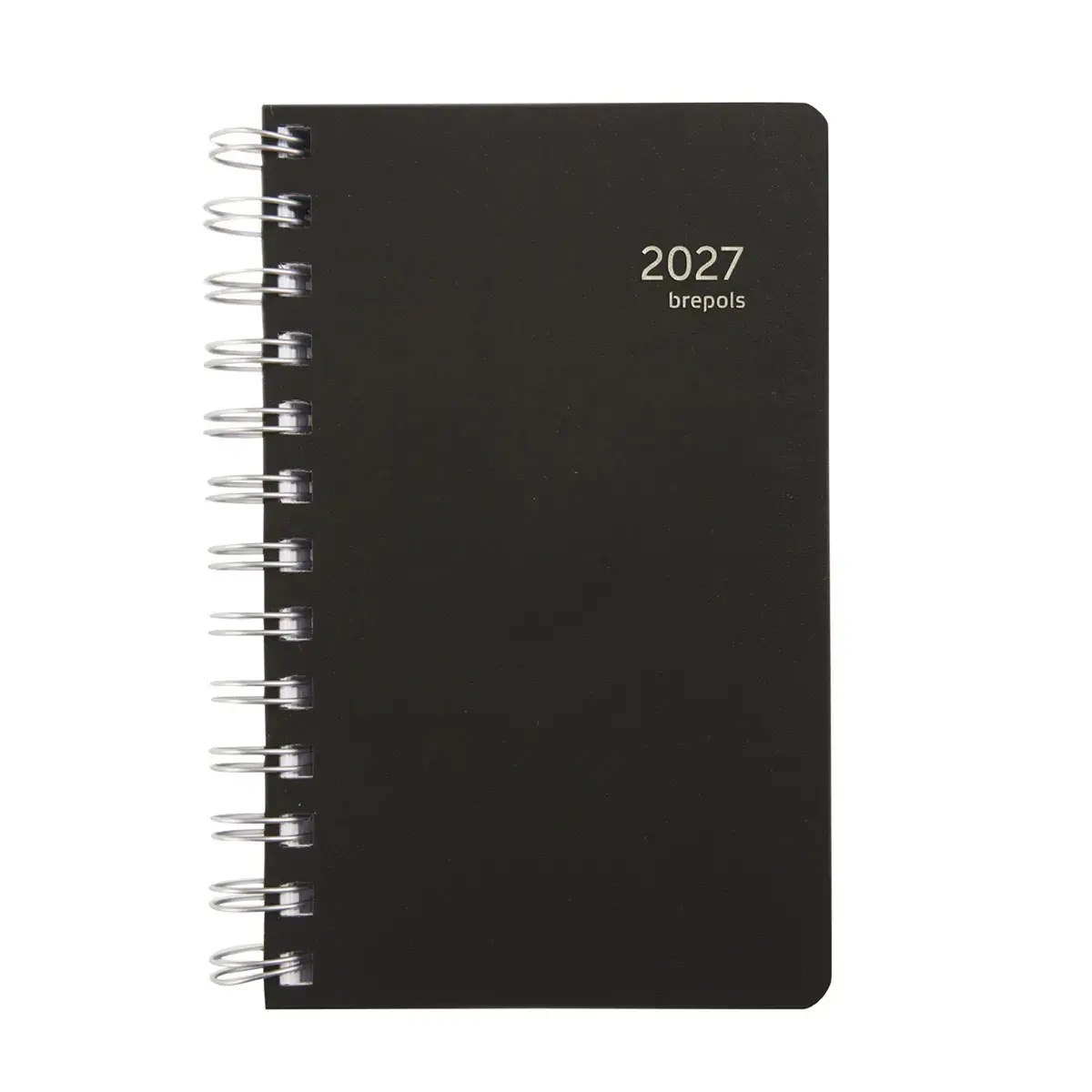 Agenda journalier Brepols Chantier recyclé polypro - 10x16,5 cm - Noir