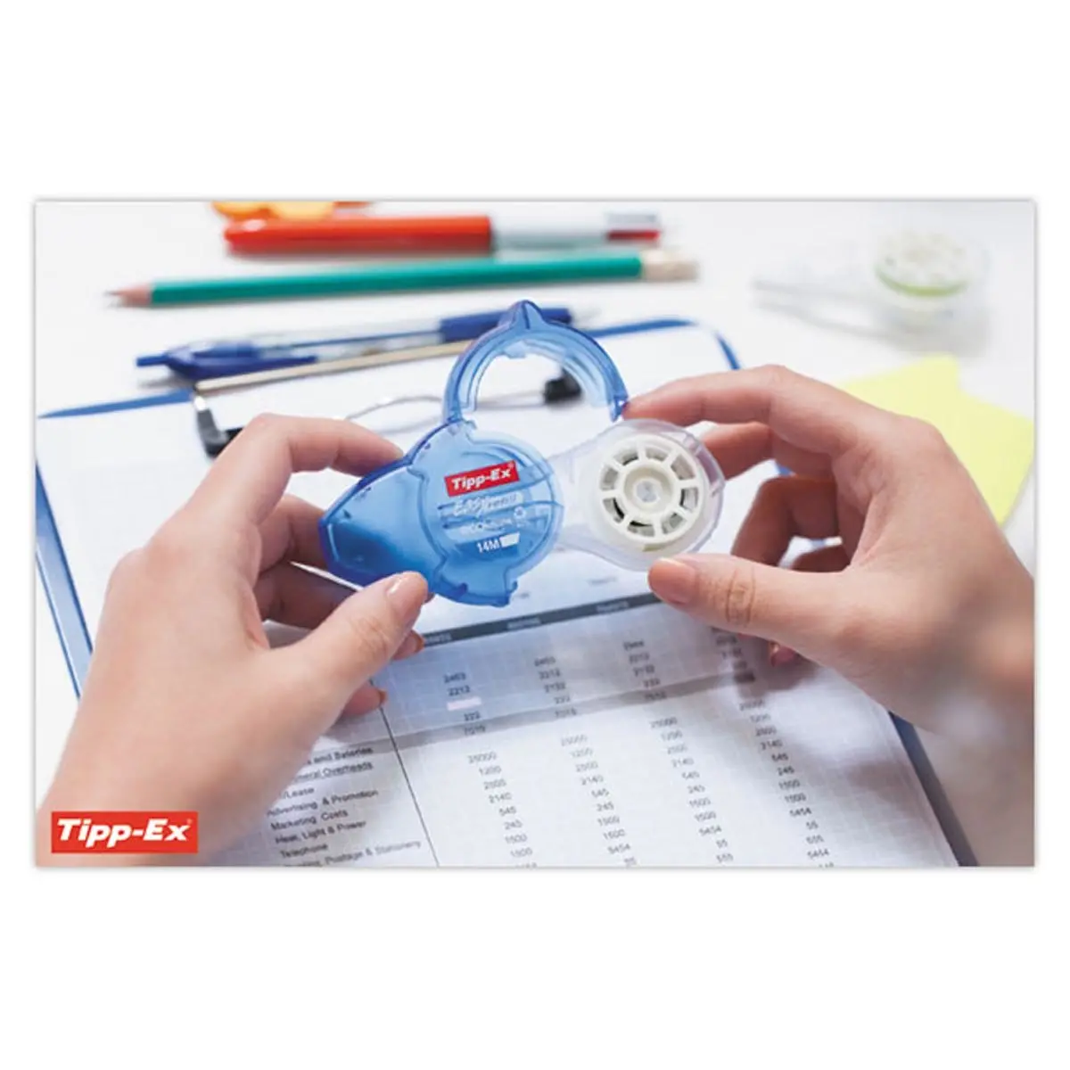 Correcteur à sec Easy Refill ECOlutions - Bande L 14 m x l 5 mm - Rechargeable - TIPP-EX