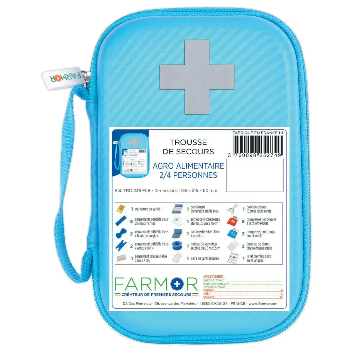 Trousse de secours Agro-alimentaire 2/4 personnes - Farmor 