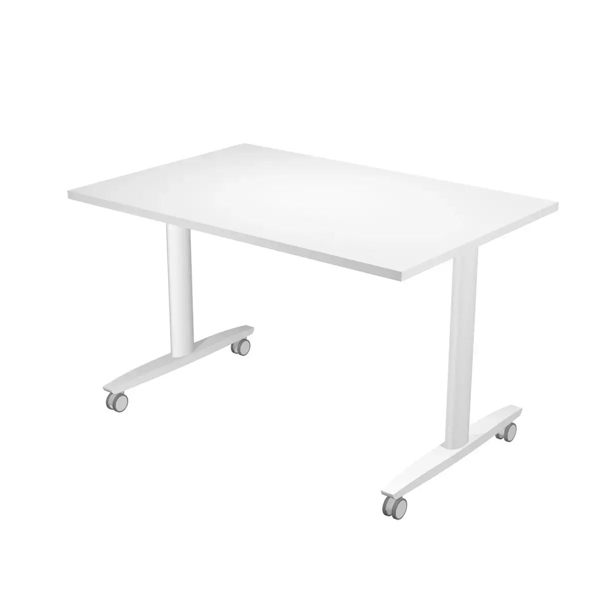 table basculante sur roulettes 120x80x74,1 cm blc/blc