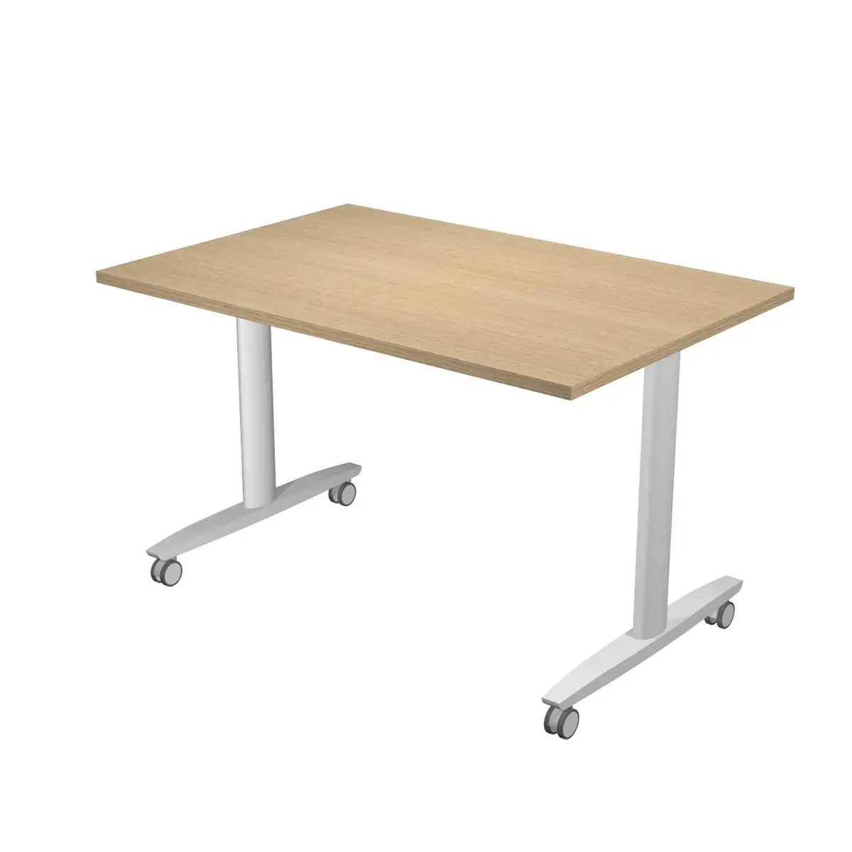 table basculante sur roulettes 120x80x74,1 cm blc/blc
