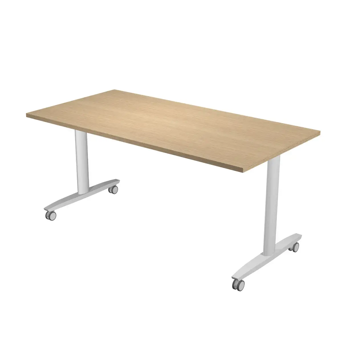 table basculante sur roulettes 120x80x74,1 cm blc/blc