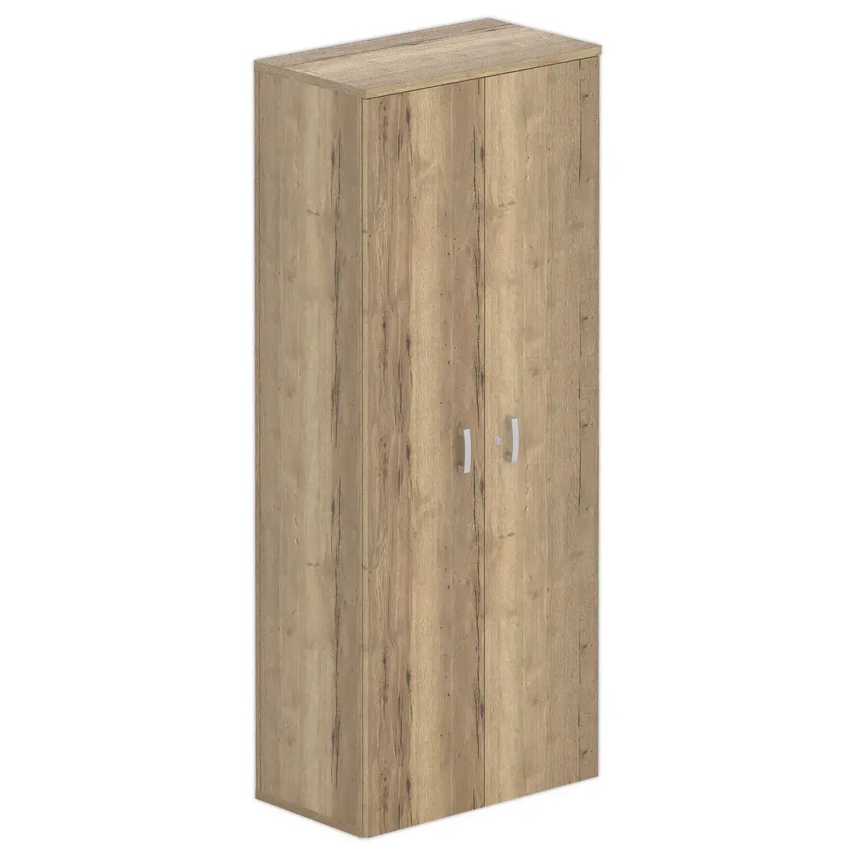 Armoire haute - 2 portes - 197 x 80 x 42 cm - Chêne veiné