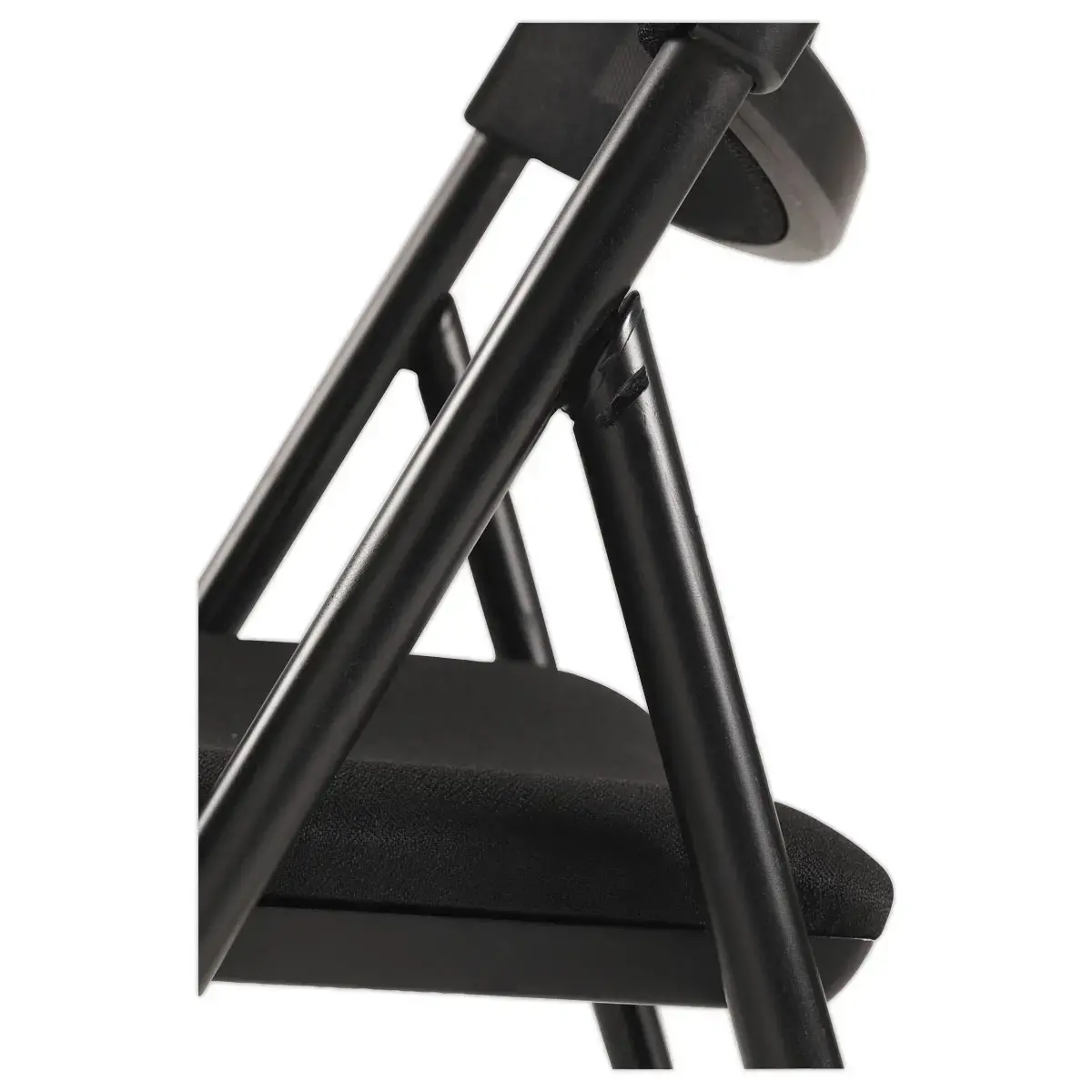 Chaise pliante résille piètement en acier époxy noir