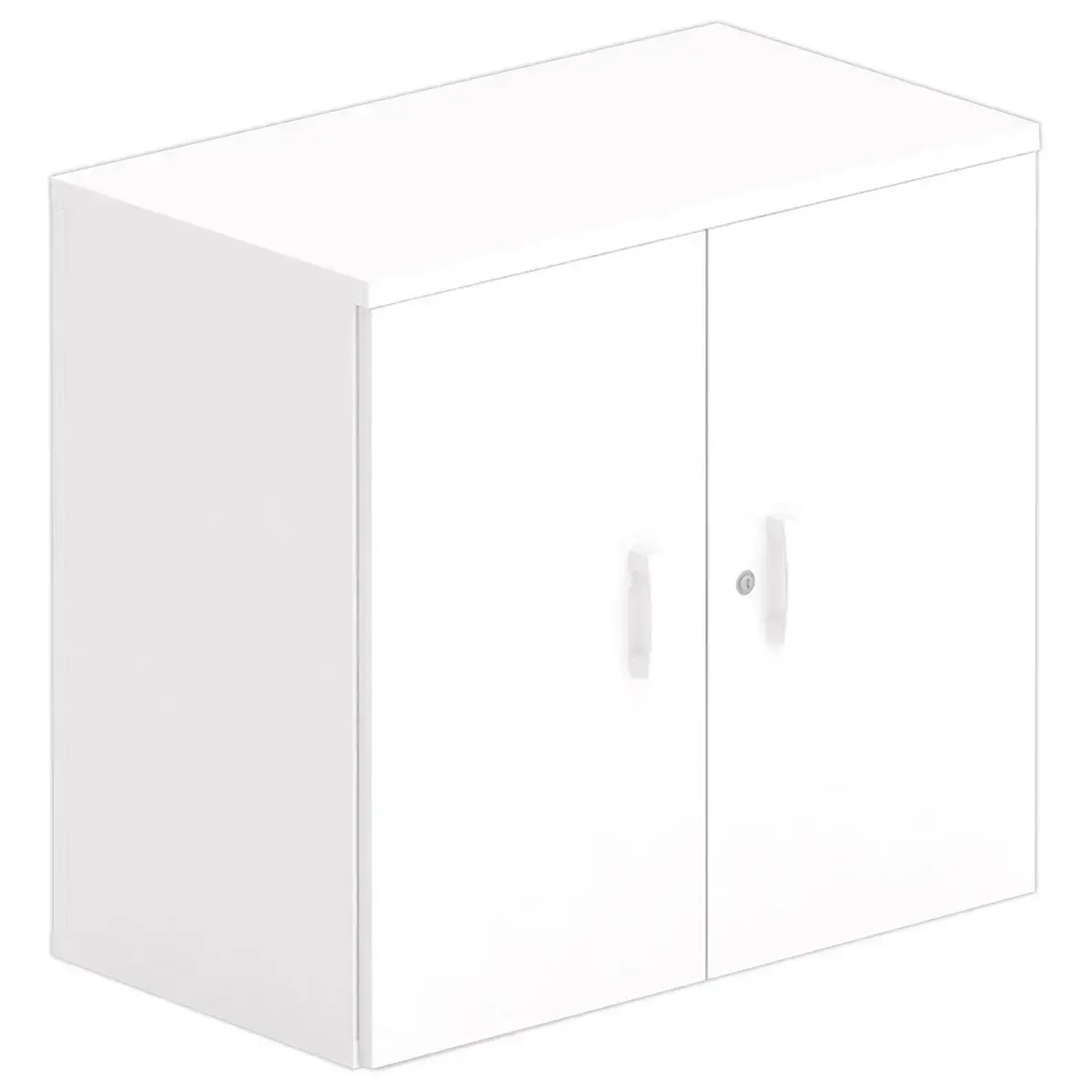 Armoire mélamine 2 portes blanc hauteur 73 cm